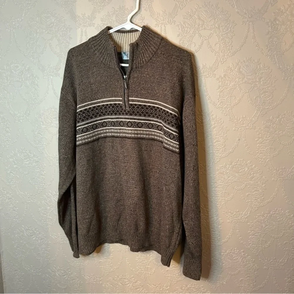 Oscar de la Renta XXL mens 1/4 zip sweater very good condition